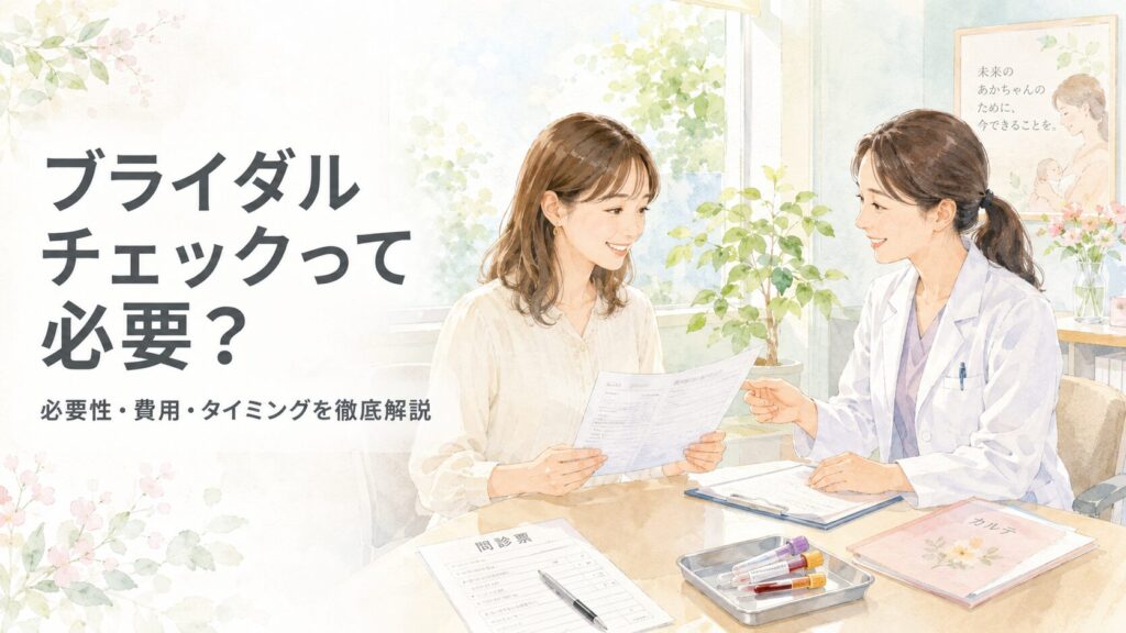 ブライダルチェックって必要？必要性・費用・タイミングを徹底解説