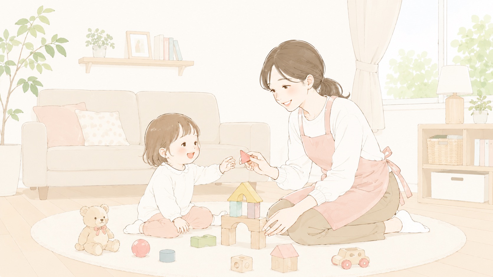 ベビーシッターのイメージイラスト